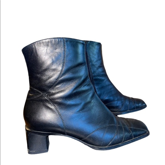 IOB -Peter Kaiser Black Caprillo Square toed boots. Size 8.5 GUC - Picture 2 of 11